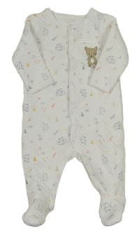 Bílý overal s liškami 