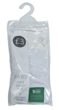 5x bílé bavlněné rukavice 