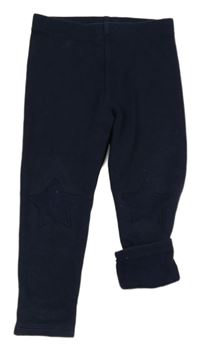 Tmavomodré zateplené legíny s hvězdami Next 