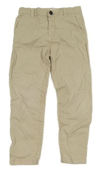 Béžové plátěné chino kahoty Zara