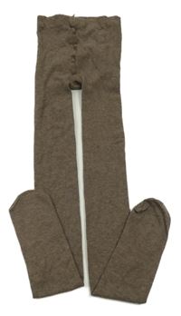 Hnědé melírované punčocháče H&M