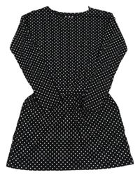 Černé puntíkaté šaty 