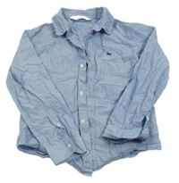 Modrá melírovaná košile H&M