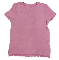 Růžové žebrované tričko Primark