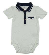 Bílo-tmavomodré body s límečkem H&M