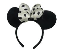 Černá plyšová čelenka - Minnie 