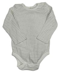 Bílo-šedé pruhované body George 