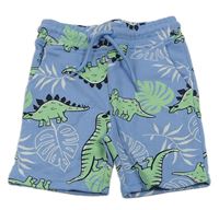 Modré teplákové kraťasy s dinosaury Primark