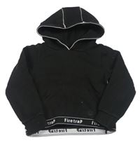 Černá mikina s nápisem a kapucí zn. Firetrap