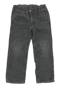 Šedé manšestrové kalhoty se srdíčky H&M