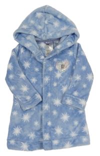 Modrý chlupatý župan s Frozen a kapucí H&M