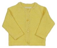 Žlutý vzorovaný propínací svetr F&F