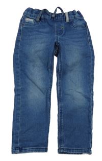 Tmavomodré teplákové rifle Pocopiano