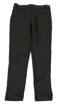 Černé koženkové tregíny Next 