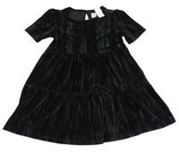 Nové - Černé sametové šaty GAP