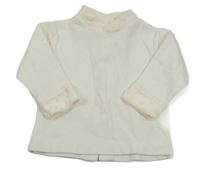 Smetanová sametová mikina 