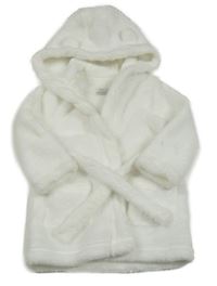 Bílý chlupatý župan s kapucí Mamas&Papas