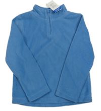 Nové - Modrá fleecová mikina se stojáčkem 