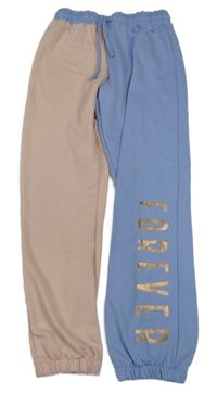 Modro-světlerůžové tepláky s nápisem Pep&Co.