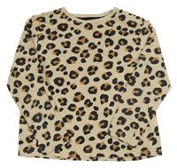 Béžovo-černé vzorované triko Primark 