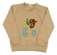 Béžová mikina s nápisem 