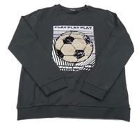 Tmavošedá mikina s míčem z překlápěcích flitrů LC Waikiki