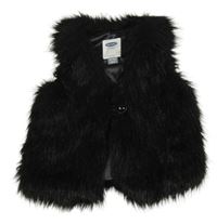 Černá kožešinová podšitá vesta Old Navy