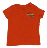 Červené tričko s nápisem Disney 