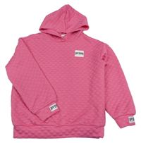 Růžová vzorovaná mikina s kapucí Shein 