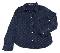 Tmavomodrá puntíkovaná košile H&M