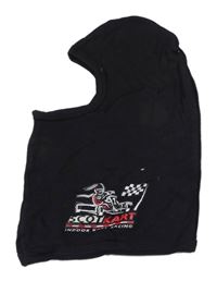 Černá bavlněná kukla s motokárou 