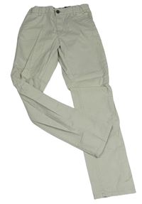 Světlebéžové chino plátěné kalhoty H&M