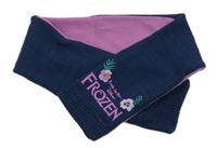 Tmavomodrá melírovaná pletená šála s nápisem - Frozen M&S