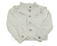 Bílá riflová bunda s volánky St. Bernard