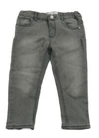 Šedé skinny teplákové rifle ZARA