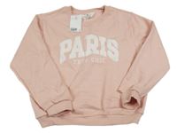 Nové - světlerůžová mikina s nápisy H&M