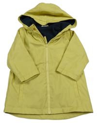 Šafránový nepromokavý jarní podšitý kabát s kapucí so cute