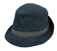 Modrý melírovaný riflový klobouk ZARA