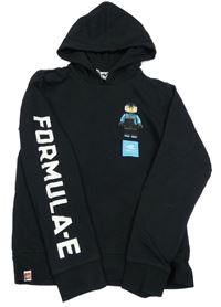 Černá mikina s logo figurkou a kapucí LEGO
