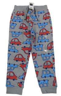 Nové - šedé tepláky s auty St. Bernard