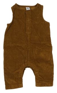 Bronzové manšestrové laclové kalhoty PETIT BATEAU