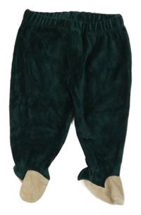 Smaragdovo-béžové sametové polodupky Les Jolies