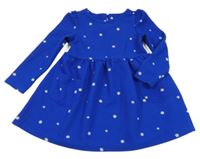 Safírové vzorované šaty s květy St. Bernard