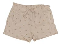 Světlerůžové paper bag kraťasy s třešničkami George