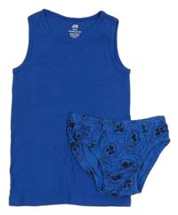 2Set - Cobaltově modrý nátělník H&M + slipy s PAW PATROL C&A