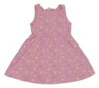 Růžové šaty se srdíčky Kiki&Koko