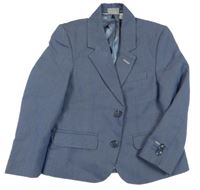 Tmavomodro-bílé melírované sako lupilu