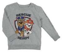 Šedá melírovaná mikina s Paw Patrol Nickelodeon