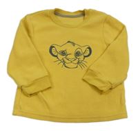 Hořčicová fleecová mikina se Simbou Primark