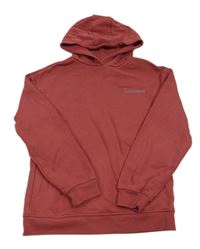 Vínová mikina s nápisem a kapucí Primark